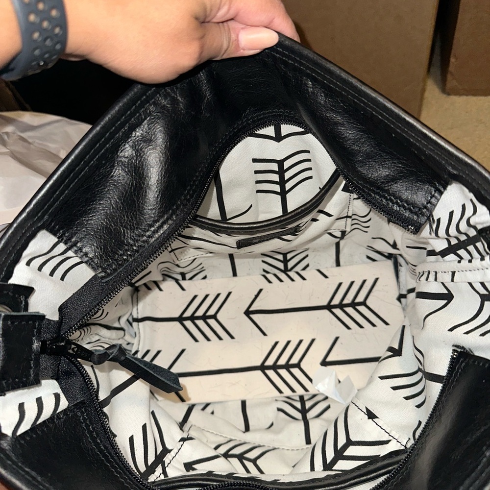 Stylish Black and White Fur Women's Bag - Picture 5 of 5
